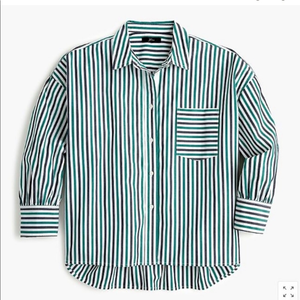J.CREW Oversized Button Up Cotton Poplin Trifecta